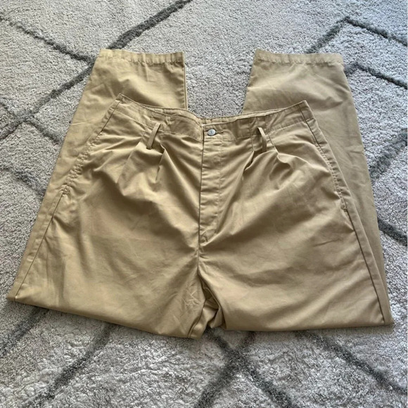 Levi’s Premium pants High Loose Taper tan straight leg high rise pleat 33 - Picture 2 of 10